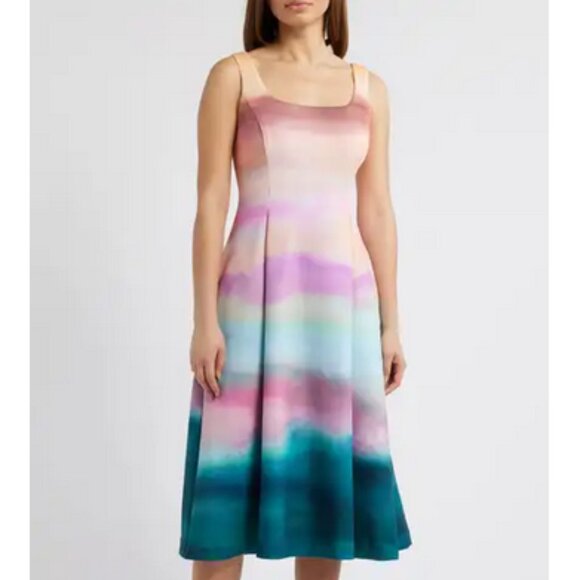 VINCE CAMUTO Scuba Knit Fit & Flare Dress NWT 8 - Picture 1 of 9